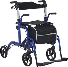 HOMCOM 2 in 1 Wheelchair