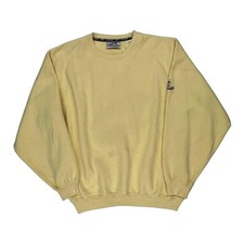 90S Blank Slazenger Sweatshirt - XL Yellow Cotton Blend