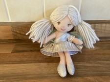 Sparkles & Wishes Woodland Fairy Soft Plush Toy Rag doll  Silver Dress & Wings