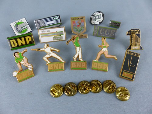 Lot bnp bank pins - 14,