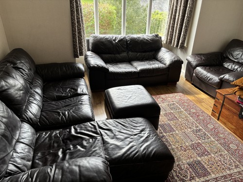 Brown leather sofas - brown,