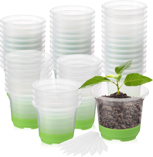 24pcs clear plant pots - 24pcs,