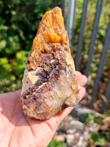 Blue john fluorite - raw, crystal