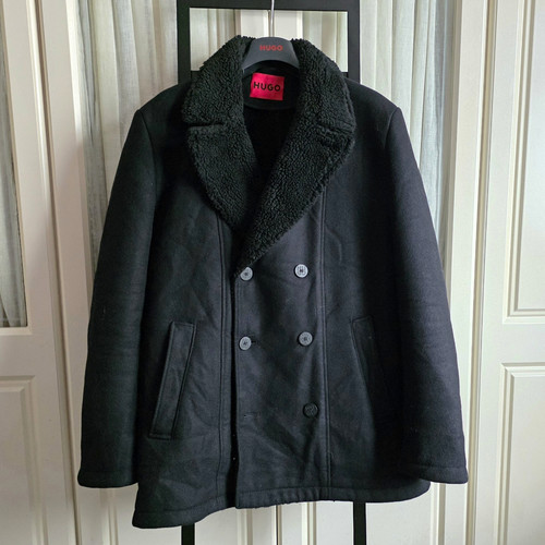 Hugo men black wool blend - hugo,