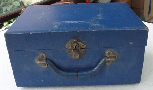 Vintage coracle blue empty - blue,