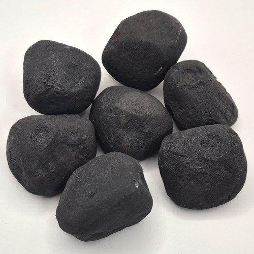 Black ceramic gas fire pebbles - black,