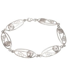 Sterling silver Charles Rennie Mackintosh bracelet in jewellery gift box