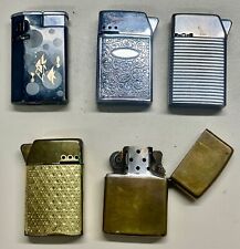 5 VINTAGE LIGHTERS - 3 X SIM; 1 X SUNFLOWER; 1 X ZIPPO