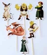 Shrek cupcake toppers x6