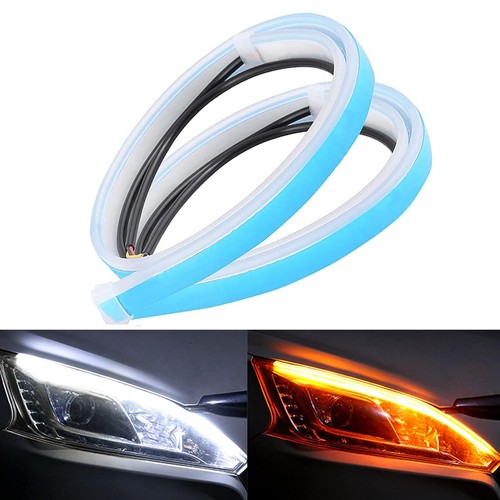 2pcs white yellow led - white,