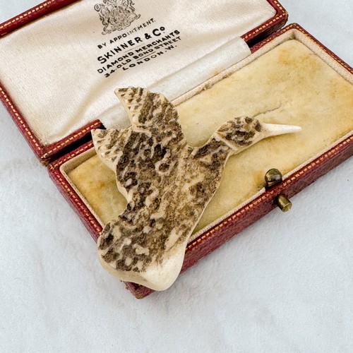 Vintage carved bird flight - in,