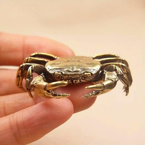 Brass crab animal - animal, statue