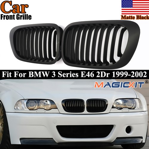 Matte black front kidney - black,