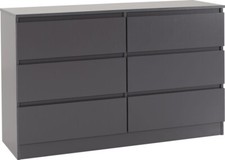 MALVERN 6 DRAWER CHEST GREY