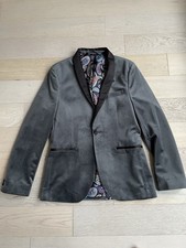 Next Boys Grey Velvet Blazer
