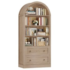 Arched Bookcase with Drawers