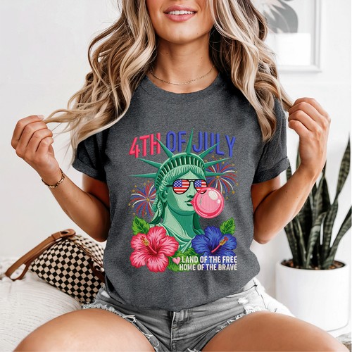 Funny bubblegum liberty womens - funny,