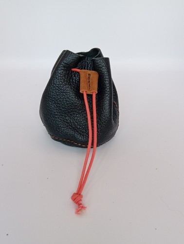 Small pouch leather - small, drawstring