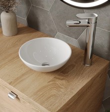 Ceramic Bathroom Vanity Wash Basin Sink Countertop Round Modern 280 x 280mm