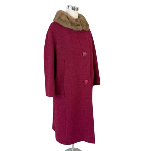 Shagmoor red wool - tweed, coat
