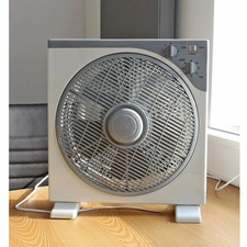 12" Box Fan 3 Speed Oscillating Desk Air Cooler 360° Rotation Powerful Home