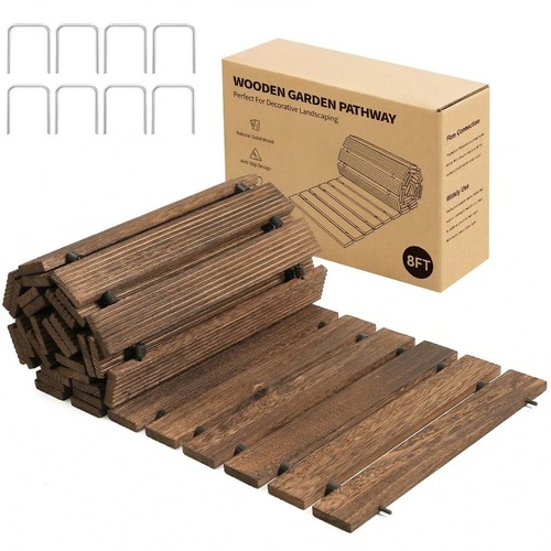 Wooden garden edging roll - 8,