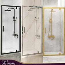 Pivot Shower Enclosure Door Walk In Cubicle 6mm Glass 700 760 800 900 1000mm