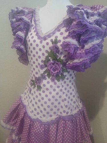 Vintage flamenco dress purple - flamenco,