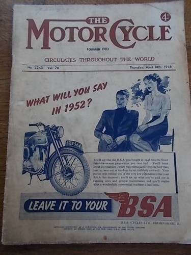 Motor cycling magazine 46 - magazine, 18/4/46