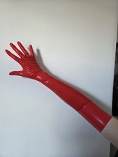 Libidex Red Latex Opera Gloves