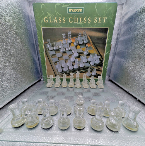 Glass maxim chess - , set