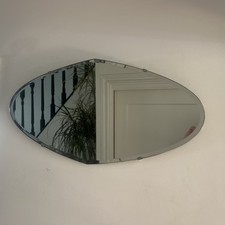 vintage art frameless bevelled mirror