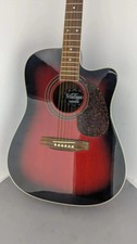 (Pa2) Vintage VEC500RB Electro-Acoustic Guitar / Full Size / Right Handed / Red