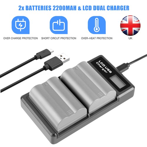 2pcs 2200mah el3e battery - en-el3e,