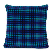 British Rail Moquette Cushion - Provincial Blue 40cm - Vintage Railway Fabric