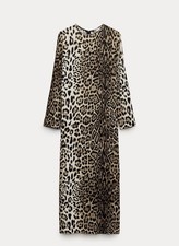 Zara Leopard Print Midi Dress