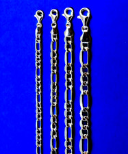 10K White Gold Figaro Necklace