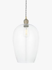 John Lewis Brighton Large Single Pendant Ceiling Light, Antique Brass £89