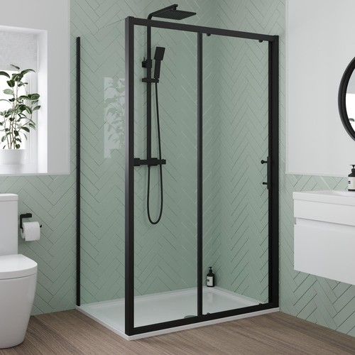 1000 800mm sliding shower - 1000,
