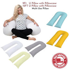 9Ft/12Ft U Shaped Pillow with Pillowcase Pregnancy Maternity Full Body Support