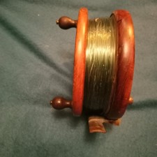 Antique Brass And Wooden Fishing Reel / Fly Trout Fishing 