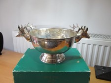 Silver Plate Hammered Bowl with Stag Handles from Debenhams Stag Range