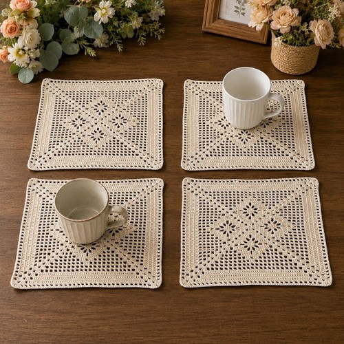 4pcs 25x25cm vintage hand - vintage,