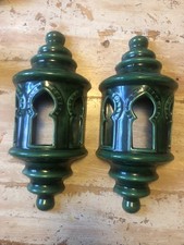 A Pair Of Green Glazed Mexican