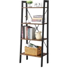 4-Tier Bookcase Multifunction Display Rack Ladder Bookshelf 