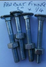 VINTAGE GALVANIZED COACH BOLTS - IMPERIAL BSW CARRIAGE BOLTS Qty 4