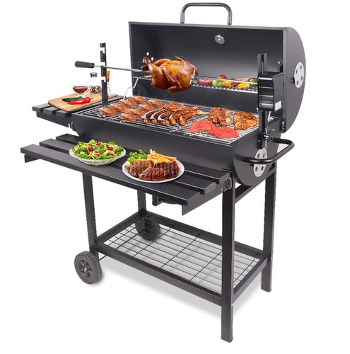 Charcoal bbq grill - bbq, drum