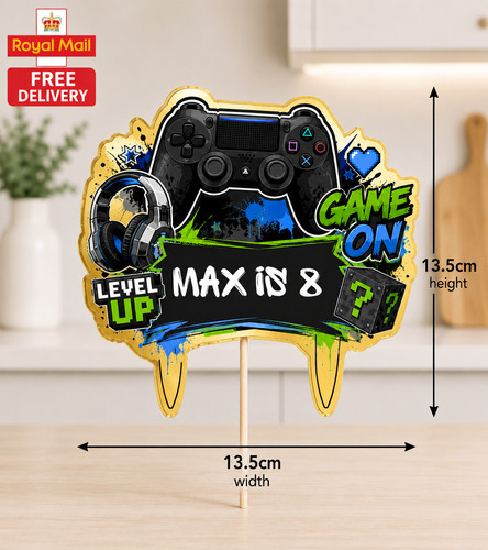 Personalised gaming cake - gaming,