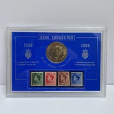  King Edward VIII Abdication Abdicated 1936 Pattern Crown Coin & Stamp Gift Set