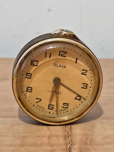 Vintage slava alarm clock - vintage,